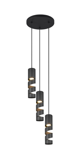Lampa wisząca STREAM czarna 3xGU10x10W wym:150x28x28cm IP20 Trio 1019050
