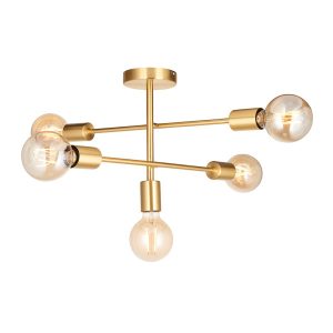 Lampa wisząca STUDIO złota 5xE27x20W wym:30,5x53x53cm IP20 Endon 1030347 Lampa wisząca STUDIO złota 5xE27x20W wym:30,5x53x53cm IP20 Endon 1030347