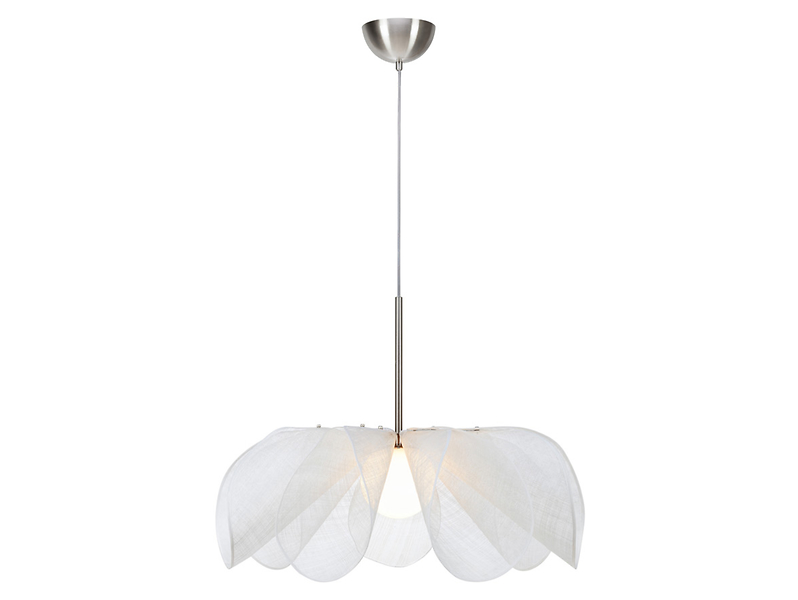 Lampa wisząca Styrka 75 cm tkaninowa biała 577155