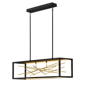 Lampa wisząca Styx czarna-płatki złota LED 1x55W 3000K 5980lm Quintiesse 850320 Lampa wisząca Styx czarna-płatki złota LED 1x55W 3000K 5980lm Quintiesse 850320