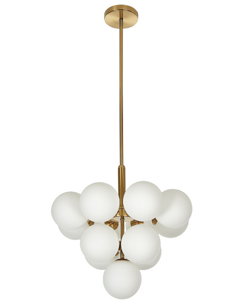Lampa wisząca sufitowa 13-punktowa mosiężna 142071