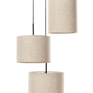 Lampa wisząca sufitowa 3-punktowa jasnobeżowa 536882 Lampa wisząca sufitowa 3-punktowa jasnobeżowa 536882