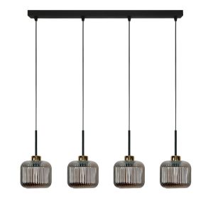 Lampa wisząca sufitowa EDYLIT grafitowe klosze loft 4xE27 KORN 14-971 1048822 Lampa wisząca sufitowa EDYLIT grafitowe klosze loft 4xE27 KORN 14-971 1048822