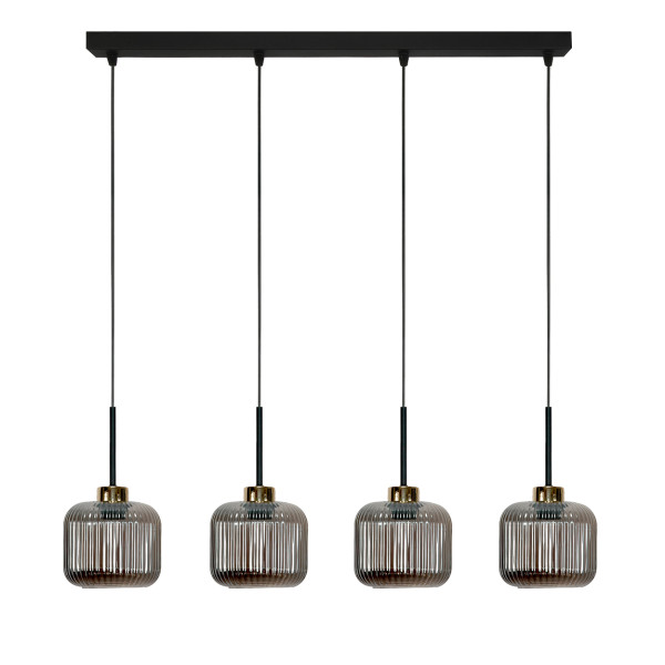 Lampa wisząca sufitowa EDYLIT grafitowe klosze loft 4xE27 KORN 14-971 1048822