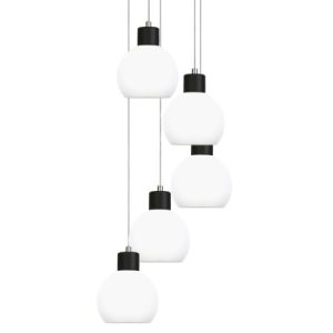 Lampa wisząca sufitowa EDYLIT kaskada chrom glamour LED 5xE27 MOKA 14-130 1005236 Lampa wisząca sufitowa EDYLIT kaskada chrom glamour LED 5xE27 MOKA 14-130 1005236