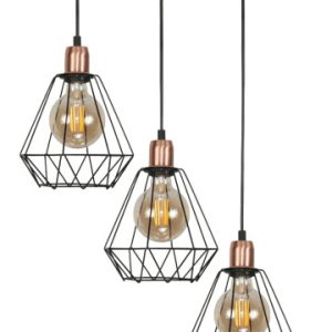 Lampa wisząca sufitowa EDYLIT kaskada loft koszyki LED 3xE27 SALEN 14-578 1005222 Lampa wisząca sufitowa EDYLIT kaskada loft koszyki LED 3xE27 SALEN 14-578 1005222