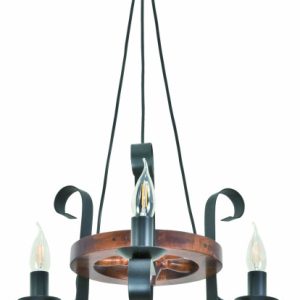 Lampa wisząca sufitowa EDYLIT LED 3xE14 drewniana vintage ERNEST 11-922 1005201 Lampa wisząca sufitowa EDYLIT LED 3xE14 drewniana vintage ERNEST 11-922 1005201