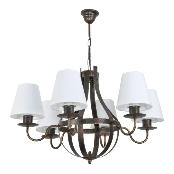 Lampa wisząca sufitowa EDYLIT vintage retro loft 6xE27 RUTH NEGRO 11-919 1004460