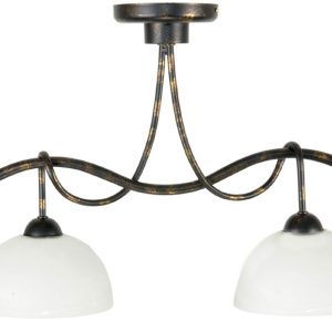 Lampa wisząca sufitowa EDYLIT vintage stare złoto 2xE27 HEJDY 10-868 1048843