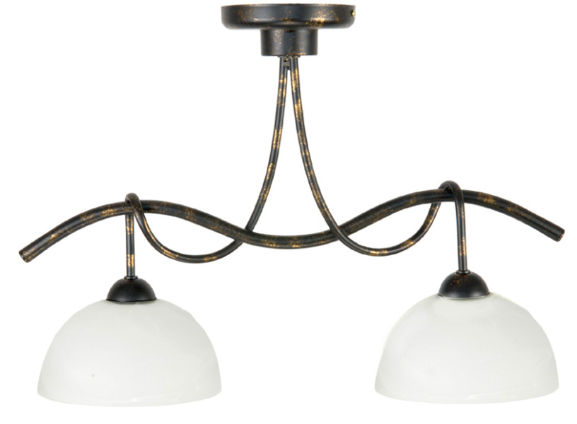 Lampa wisząca sufitowa EDYLIT vintage stare złoto 2xE27 HEJDY 10-868 1048843