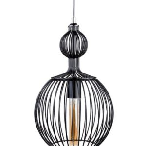Lampa wisząca sufitowa Flutto czarna metalowa E27 1x60W nowoczesna 100 cm 1043612