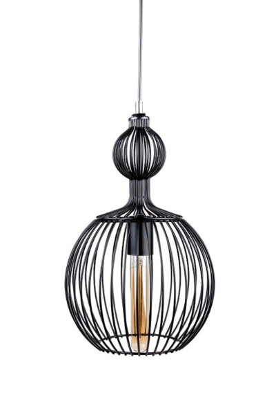 Lampa wisząca sufitowa Flutto czarna metalowa E27 1x60W nowoczesna 100 cm 1043612
