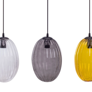 Lampa Wisząca Sufitowa FROTO 3 Klosze Plisowana Oprawa Japandi Modern 1057432