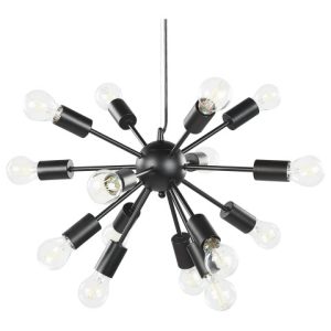Lampa wisząca sufitowa glam 15-punktowa czarna 60673