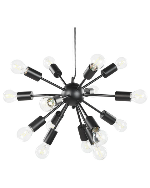 Lampa wisząca sufitowa glam 15-punktowa czarna 60673