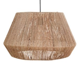 Lampa wisząca sufitowa jutowy klosz naturalna 438295