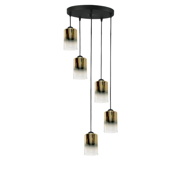 Lampa wisząca sufitowa kaskada LED nowoczesna loft 5xE27 FIORD 15-530 1048893