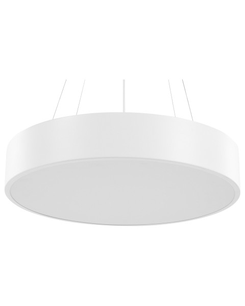 Lampa wisząca sufitowa LED ring metalowa biała 60767