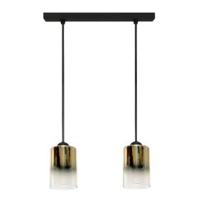 Lampa wisząca sufitowa listwa EDYLIT klosz transparent 2xE27 FIORD 15-538 1005209 Lampa wisząca sufitowa listwa EDYLIT klosz transparent 2xE27 FIORD 15-538 1005209