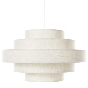 Lampa wisząca sufitowa lniana biała 542580 Lampa wisząca sufitowa lniana biała 542580