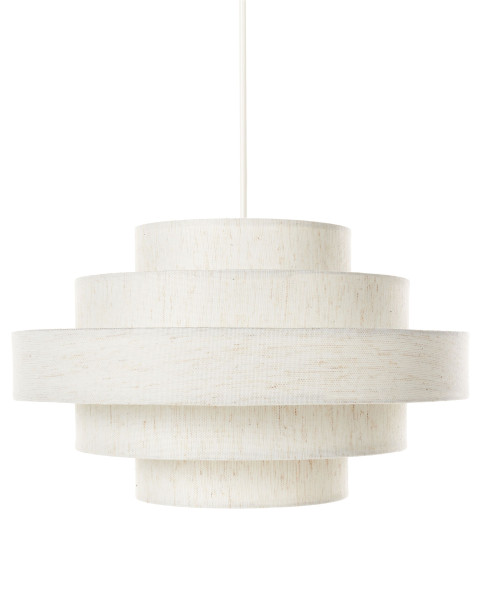 Lampa wisząca sufitowa lniana biała 542580
