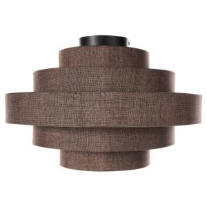 Lampa wisząca sufitowa lniana brązowa 509540 Lampa wisząca sufitowa lniana brązowa 509540