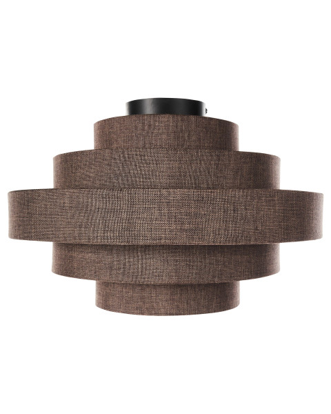 Lampa wisząca sufitowa lniana brązowa 509540