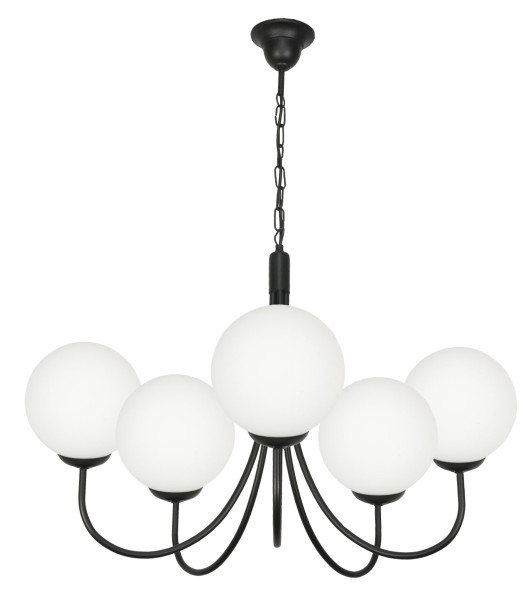 Lampa wisząca sufitowa loft białe kule EDYLIT 5xE14 DODA 14-890 1048922