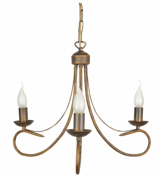 Lampa wisząca sufitowa loft EDYLIT stare złoto do salonu 3xE14 ALFA 292 1048840