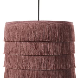 Lampa wisząca sufitowa materiałowy klosz różowa 536883 Lampa wisząca sufitowa materiałowy klosz różowa 536883