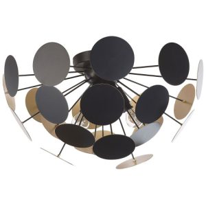 Lampa wisząca sufitowa metal złoto-czarna 542578 Lampa wisząca sufitowa metal złoto-czarna 542578