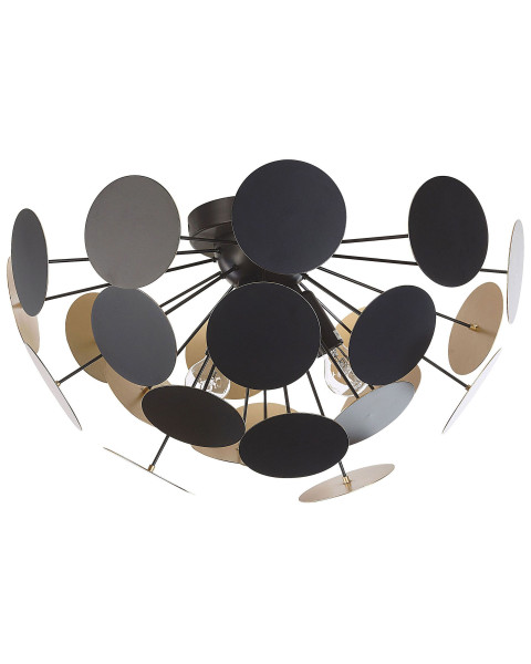 Lampa wisząca sufitowa metal złoto-czarna 542578
