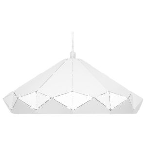 Lampa wisząca sufitowa metalowa biała 60593 Lampa wisząca sufitowa metalowa biała 60593