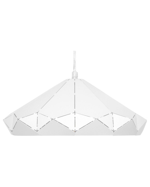 Lampa wisząca sufitowa metalowa biała 60593