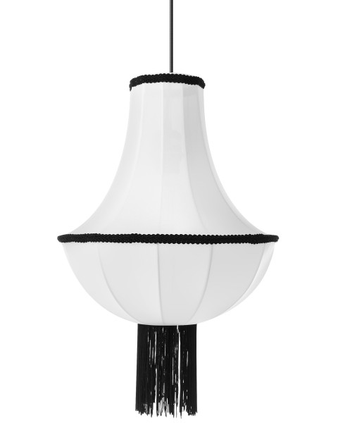 Lampa wisząca sufitowa nylonowa biała 536877
