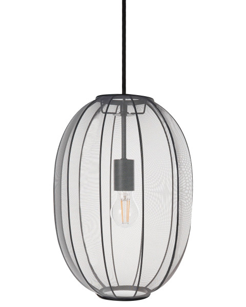 Lampa wisząca sufitowa nylonowa czarna 537413