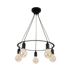 Lampa wisząca sufitowa okrągła żyrandol loft nad stół 5xE27 FRANTZ 14-410 1005239 Lampa wisząca sufitowa okrągła żyrandol loft nad stół 5xE27 FRANTZ 14-410 1005239