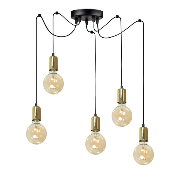 Lampa wisząca sufitowa pająk EDYLIT loft do salonu LED 5xE27 SPIDER 14-387 1005232