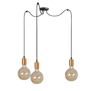 Lampa wisząca sufitowa pająk EDYLIT loft miedziana 3xE27 SPIDER 14-386 1005211 Lampa wisząca sufitowa pająk EDYLIT loft miedziana 3xE27 SPIDER 14-386 1005211