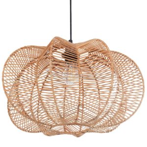 Lampa wisząca sufitowa rattanowy klosz naturalna 438292 Lampa wisząca sufitowa rattanowy klosz naturalna 438292