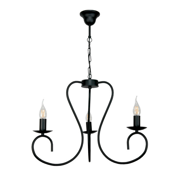 Lampa wisząca sufitowa retro klasyczna czarna EDYLIT 3xE14 PLOMYK 15-522 1048832