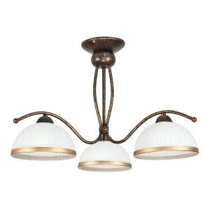 Lampa wisząca sufitowa retro stare złoto do salonu EDYLIT 3xE27 RENOS 1-872 1048788 Lampa wisząca sufitowa retro stare złoto do salonu EDYLIT 3xE27 RENOS 1-872 1048788