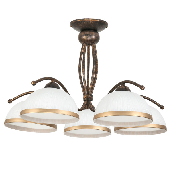 Lampa wisząca sufitowa retro stare złoto EDYLIT do salonu 5xE27 RENOS 1-870 1048841