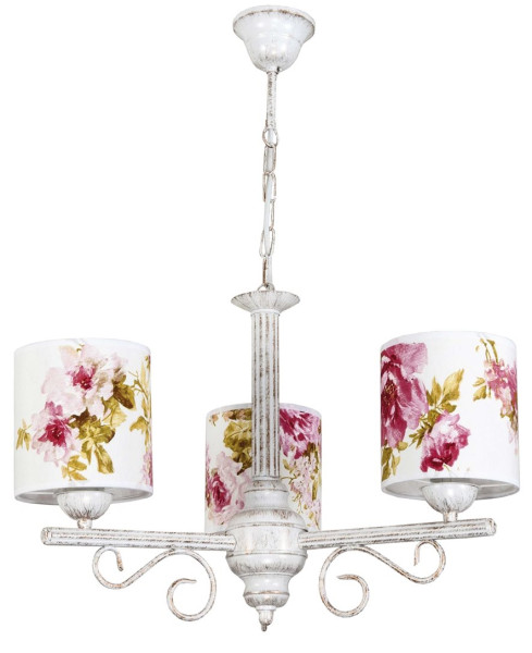 Lampa wisząca sufitowa retro vintage biały abażur EDYLIT 3xE27 MORGAN 9-882 1048846