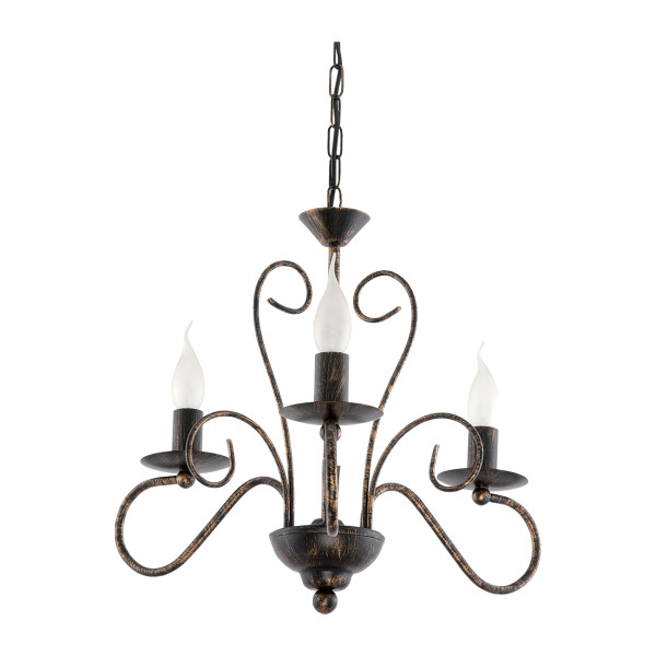 Lampa wisząca sufitowa retro vintage stare złoto EDYLIT 3xE14 ADIS 10-592 1048972