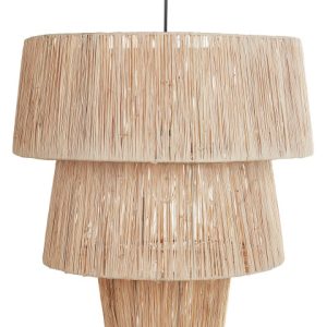 Lampa wisząca sufitowa słomiany klosz naturalna 305812 Lampa wisząca sufitowa słomiany klosz naturalna 305812