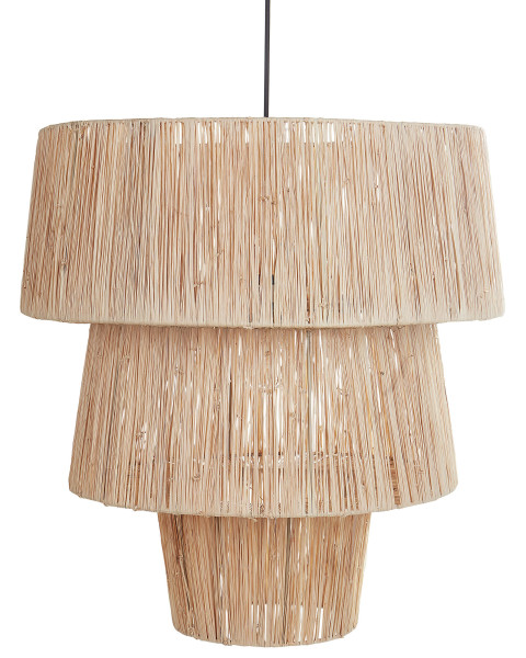 Lampa wisząca sufitowa słomiany klosz naturalna 305812