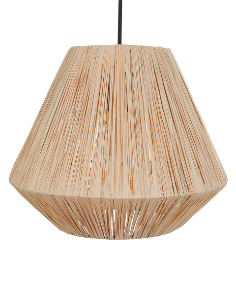Lampa wisząca sufitowa słomiany klosz naturalna 305800