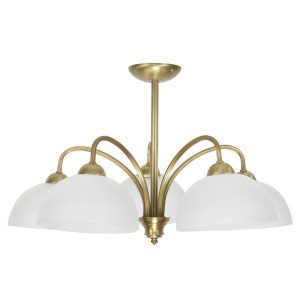 Lampa wisząca sufitowa złota biały klosz glamour DYLIT 5xE27 LIMBA 1-730 1048225 Lampa wisząca sufitowa złota biały klosz glamour DYLIT 5xE27 LIMBA 1-730 1048225