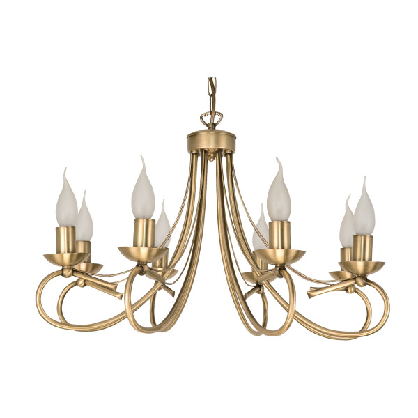 Lampa wisząca sufitowa złota EDYLIT glamour świecznik 8xE14 ALFA II 2-290/8 1048960